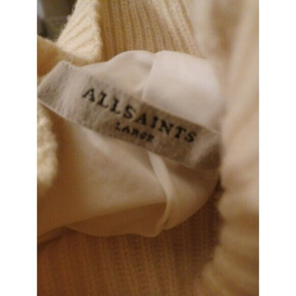 All Saints Jones Sweater, cashmere and wool. Layered With Cotton Shirt - Picture 5 of 6